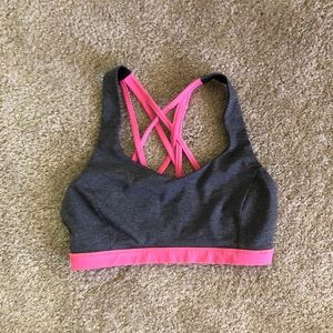 lululemon athletica Gray and Pink Sports Bra